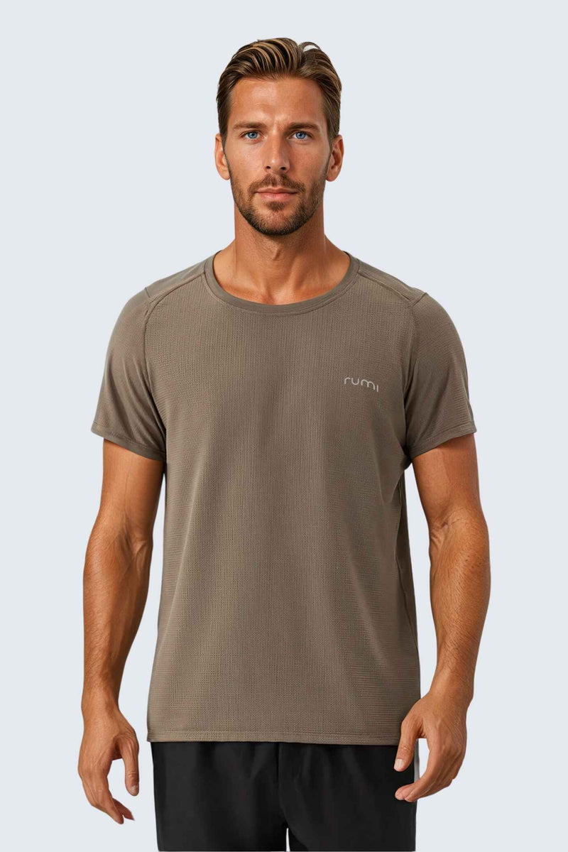 WU Sun Fit Tee Waffle - Cocoa