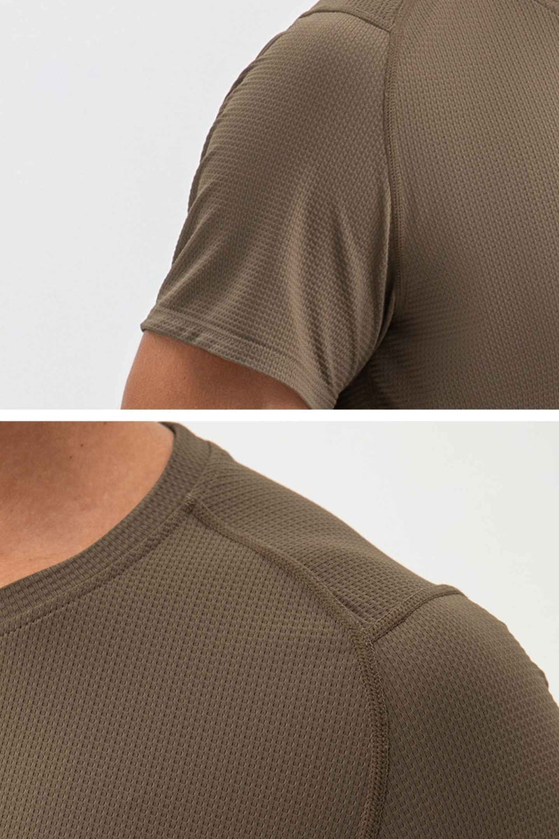 WU Sun Fit Tee Waffle - Cocoa