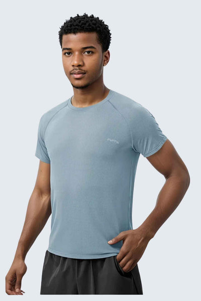 WU Sun Fit Tee Terra - Ash Blue