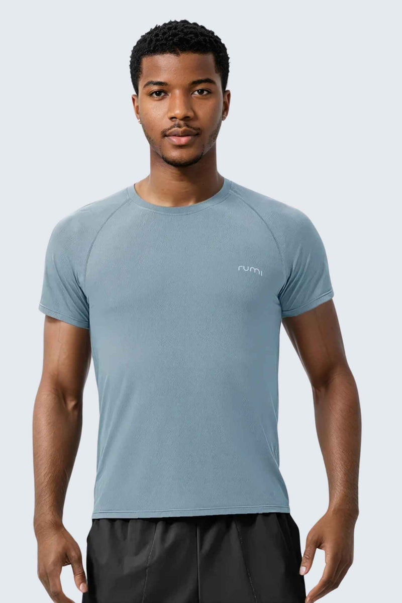 WU Sun Fit Tee Terra - Ash Blue