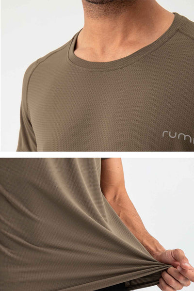 WU Sun Fit Tee Waffle - Cocoa