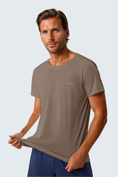 WU Sun Fit Tee Waffle - Cocoa