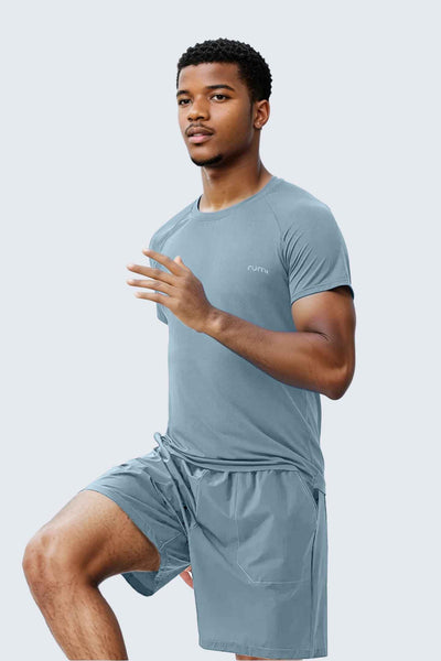 WU Sun Fit Tee Terra - Ash Blue