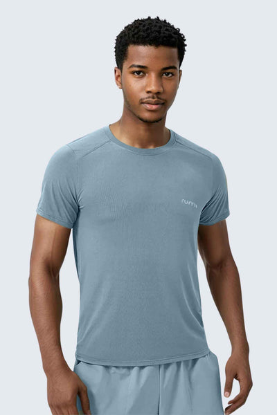 WU Sun Fit Tee Terra - Ash Blue