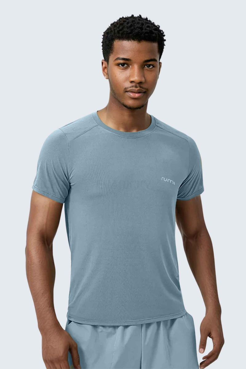 WU Sun Fit Tee Terra - Ash Blue