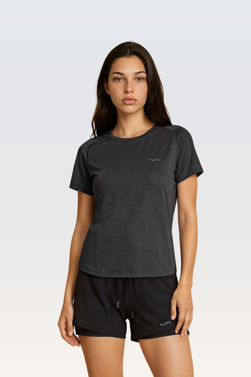 U Sun Fit Tee Waffle - Black