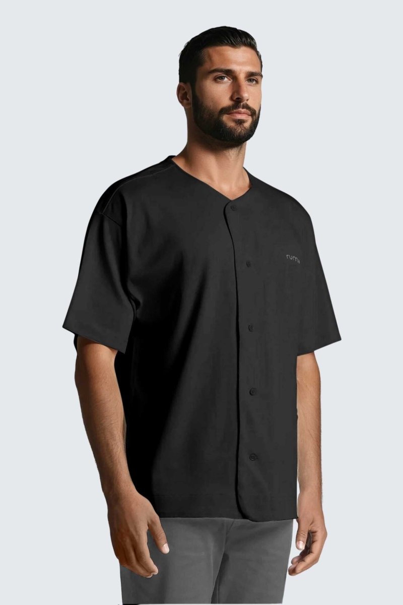 Rumi Earth - MU Moon Wrap Shirt - Black - R517000BKS - M - Tops