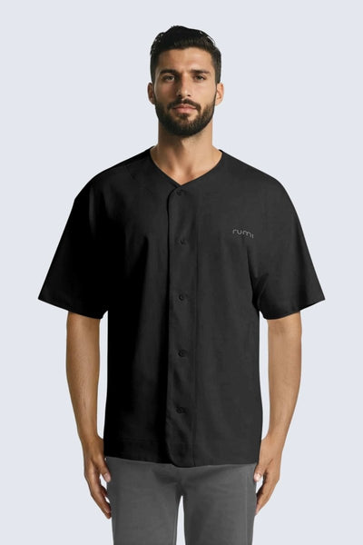 Rumi Earth - MU Moon Wrap Shirt - Black - R517000BKS - M - Tops