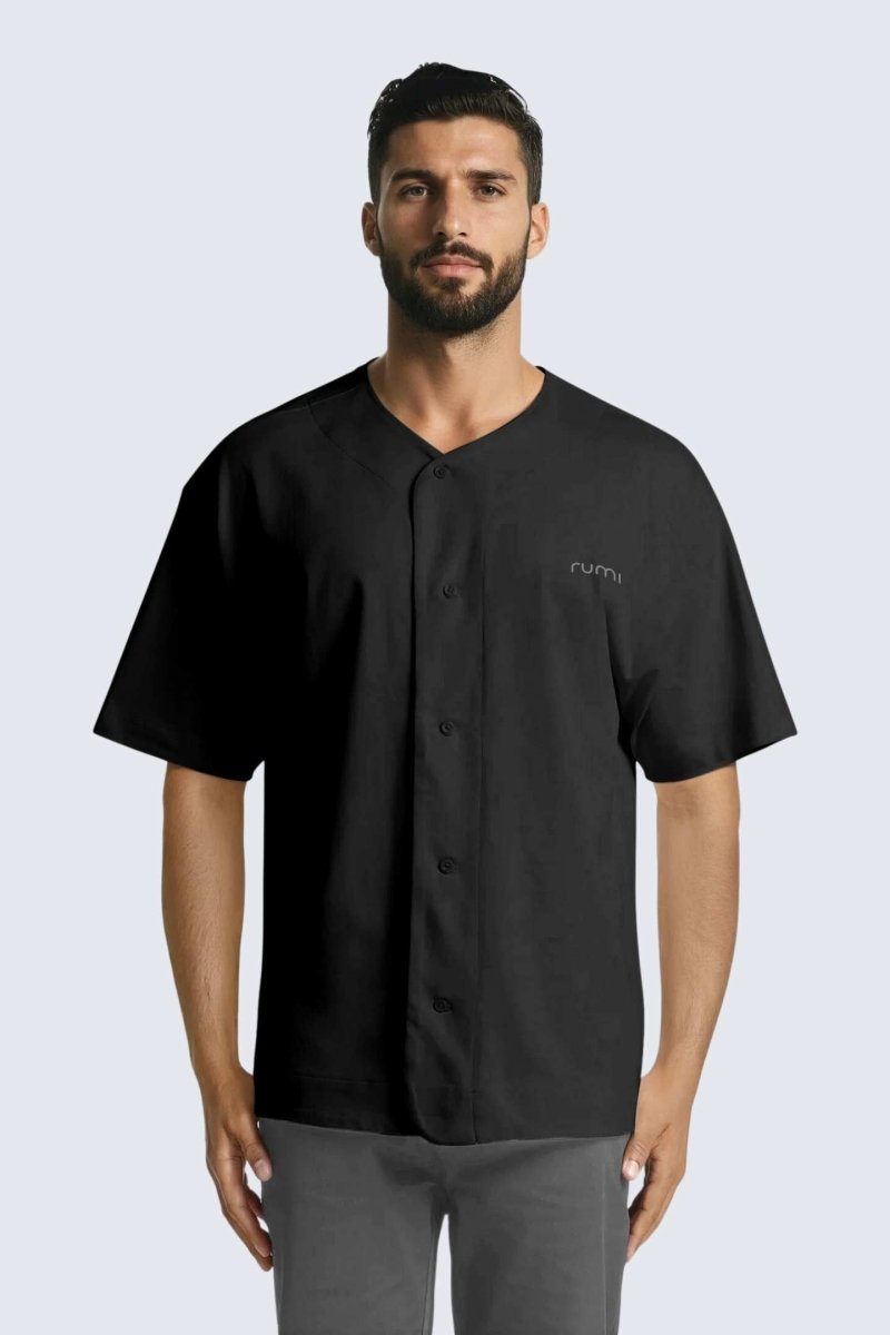 Rumi Earth - MU Moon Wrap Shirt - Black - R517000BKS - M - Tops