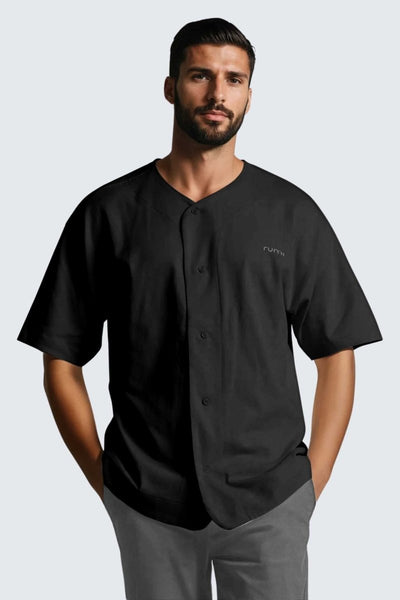 Rumi Earth - MU Moon Wrap Shirt - Black - R517000BKS - M - Tops